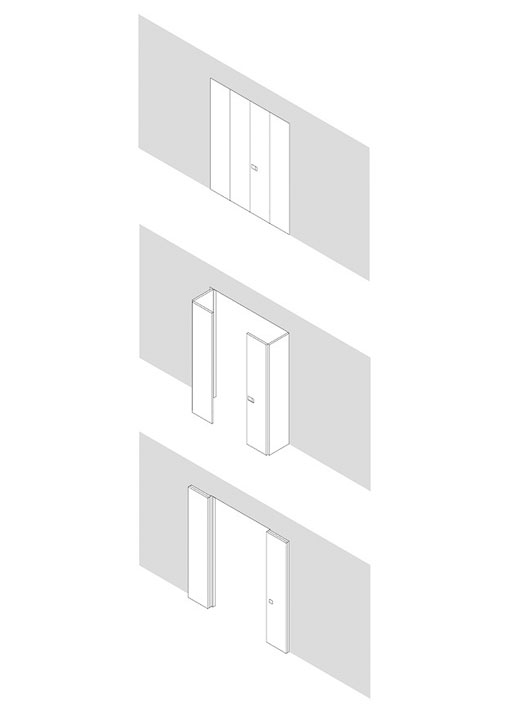 Modus kastsysteem 2 dubbele deuren